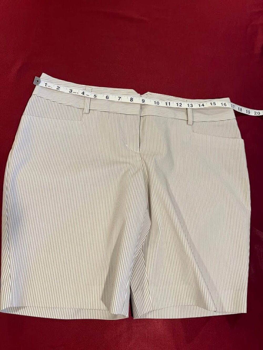 Express Design Studio Tan & White Shorts Size 8